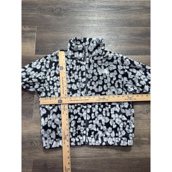 North Face Jacket XL - 18 Girls Printed Osolita Leopard Print Full Zip - Picture 3 of 8